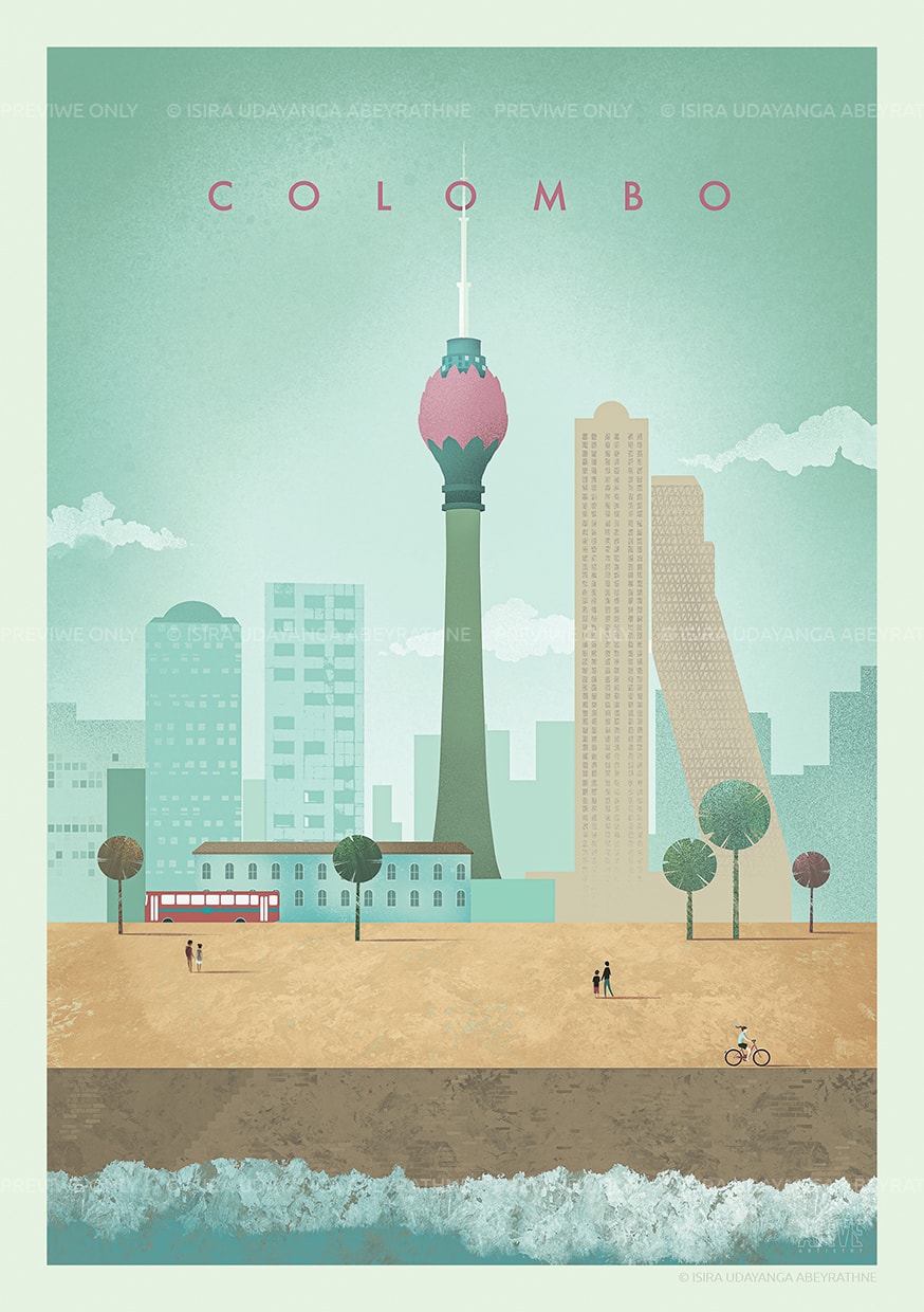 Colombo city poster artwork